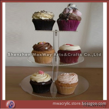Transparent Lucite 3 Tier Dimante Cupcake Stands